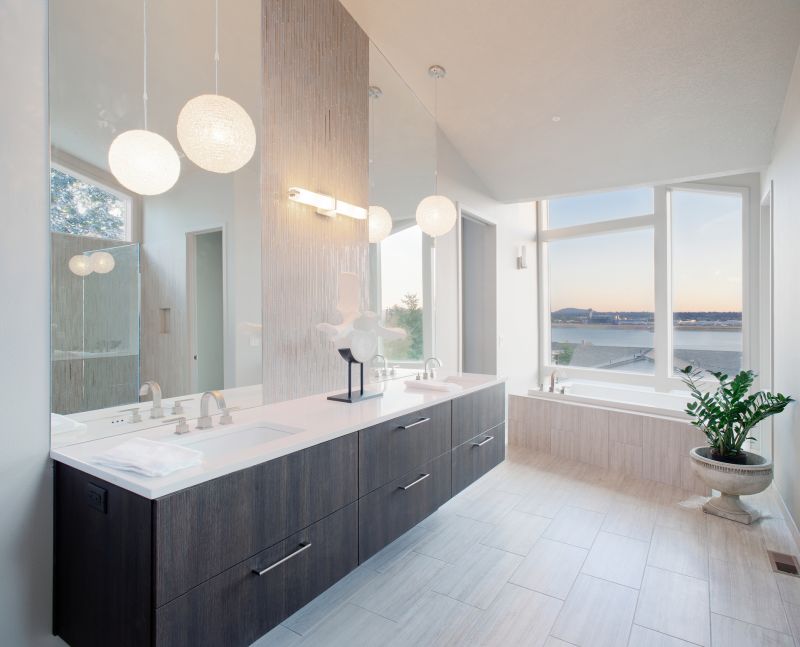 Wide View of Modern Bathroom